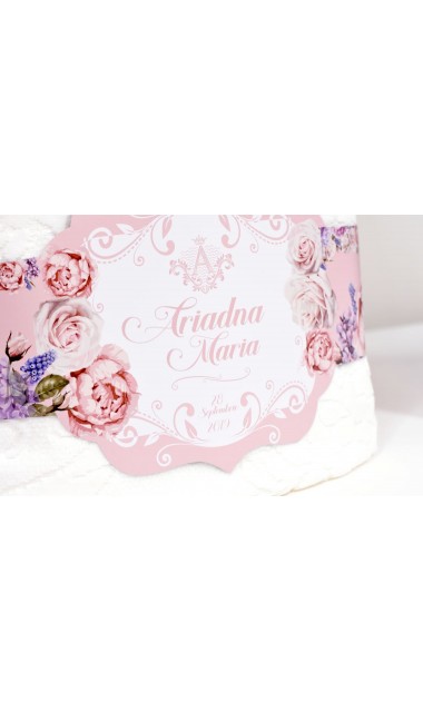 Trusou de botez regal pentru fetite tematica florala, Mica printesa 14